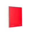 Cuaderno espiral navigator a4 micro tapa forrada 80h 80gr horizontal 1 banda color rojo