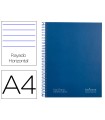 Cuaderno espiral navigator a4 micro tapa forrada 80h 80gr horizontal 1 banda color azul marino