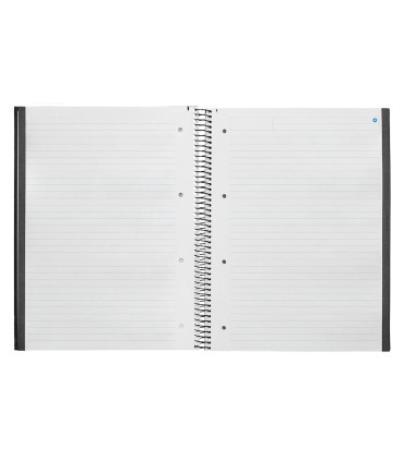 Cuaderno espiral navigator a4 micro tapa forrada 80h 80gr horizontal 1 banda color negro