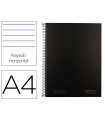 Cuaderno espiral navigator a4 micro tapa forrada 80h 80gr horizontal 1 banda color negro