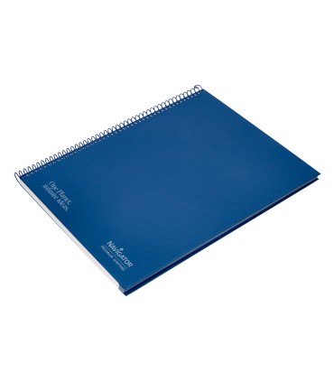 Cuaderno espiral navigator a4 micro tapa forrada 80h 80gr cuadro 5mm una banda color azul marino