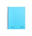 Cuaderno espiral navigator a4 micro tapa forrada 120h 80gr horizontal 5 banda 4 taladros color celeste