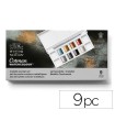 Acuarela winsor&newton caja metalica bolsillo con 8 colores metalicos + pincel