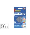 Sujetacosa imedio patafix almohadilla adhesiva transparente removible blister de 56 unidades