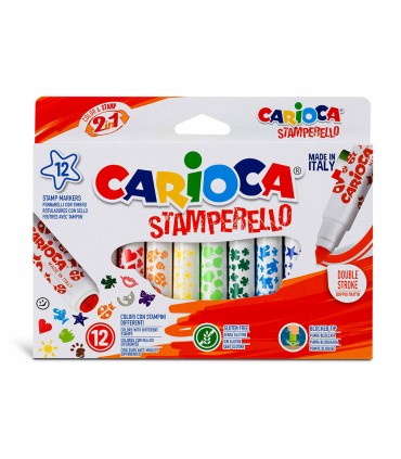 Rotulador carioca stamperello caja 12 unidades colores surtidos