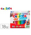 Rotulador carioca joy caja de 18 colores surtidos