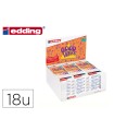 Rotulador edding punta fibra 1200 good vibes expositor con 18 cajas de 6 colores surtidos