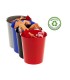 Papelera plastico archivo 2000 ecogreen 100 reciclada 18 litros color rojo 290x310