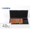 Lapices de colores lyra rembrandt polycolor 36 olores surtidos + 12 lapices de grafito en maletin de madera