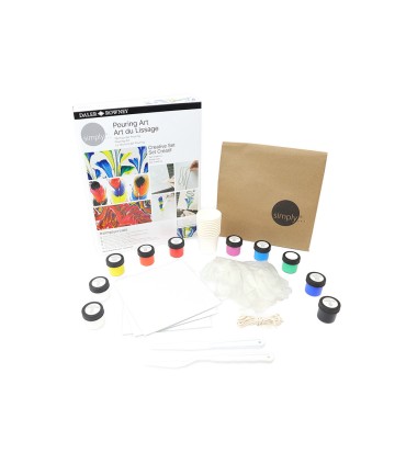 Set de pintura daler rowney simply creativo pouring