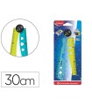 Regla maped plastico plegable croc croc blister de 1 unidad 15 cm + 1 unidad 30 cm