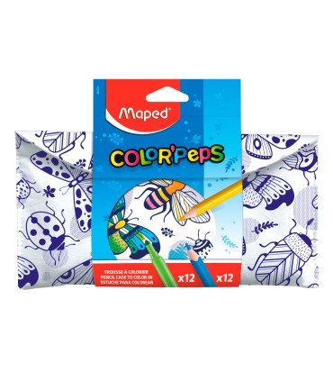 Set para colorear maped 12 rotuladores 12 lapices colores surtidos