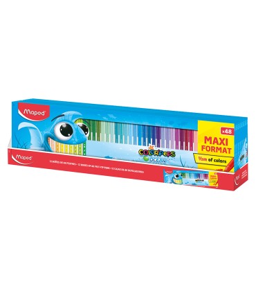 Rotulador maped color peps ocean caja de 48 unidades colores surtidos