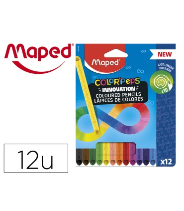 Lapices de colores maped color peps infinity caja de 12 colores surtidos