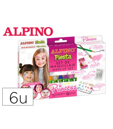 Barra de maquillaje alpino princesa caja de 6 unidades colores surtidos