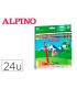 Lapices de colores alpino borrable caja de 24 unidades colores surtidos