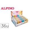 Expositor alpino gel maquillaje 24 glittter gel metalico + 12 glitter gel