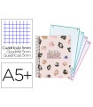 Cuaderno espiral oxford europeanbook 4 animal print din a5+ 120 hojas cuadro 5 mm