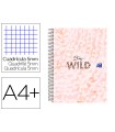 Cuaderno espiral oxford europeanbook 5 animal print din a4+ 120 hojas cuadro 5 mm