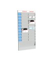 Expositor mural paperflow din a4 20 casillas modulo base color gris