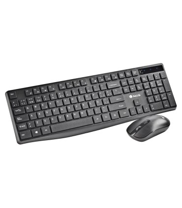 Set teclado y raton ngs hype kit inalambrico color negro