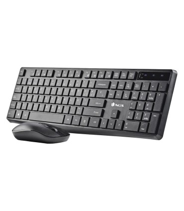 Set teclado y raton ngs hype kit inalambrico color negro