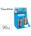 Rotulador paper mate flair punta de fibra expositor de 96 unidades colores surtidos