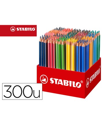 Lapices de colores stabilo trio az school pack de 300 unidades surtidas 20 colores