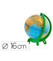 Globo terraqueo nova rico mini giacomino base de plastico alta resistencia 16 cm diametro