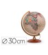 Globo terraqueo nova rico con luz colombo relieve base de madera y meridiano de plastico 30 cm diametro