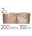 Papel secamanos bunzl greensource nature 2 capas celulosa reciclada kraft 200 mm x 350 mt paquete de 2