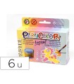 Tempera liquida playcolor liquid pastel 40 ml caja de 6 unidades colores surtidos