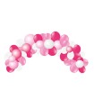 Globo 100% latex biodegradable guinarlda arco baby pink 55 unidades colores pastel