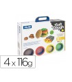 Pasta milan para modelar soft dough casa de las hamburguesas con herramientas maletin con 4 botes colores