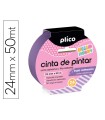 Cinta adhesiva plico para pintor baja adhesion 50 mt x 24 mm