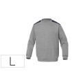 Sudadera deltaplus sweat olino con refuerzo en espalda y codos gris talla l