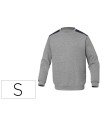 Sudadera deltaplus sweat olino con refuerzo en espalda y codos gris talla s