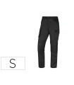 Pantalon de trabajo deltaplus con cintura elastica 7 bolsillos color gris-rojo talla s