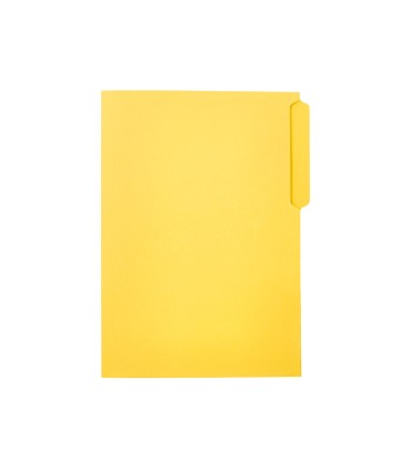 Subcarpeta cartulina liderpapel folio pestana superior 240g m2 color amarillo