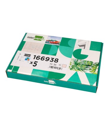 Cartulina liderpapel a4 180g m2 crema paquete de 255 hojas