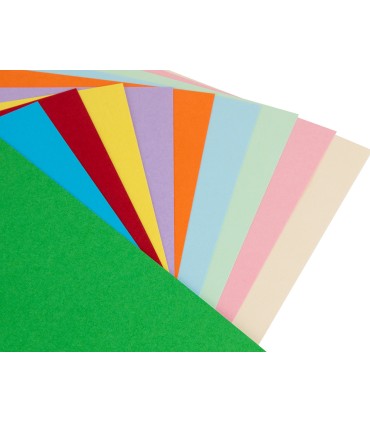 Cartulina liderpapel 50x65 cm 180g m2 25 colores surtidos paquete de 25 hojas