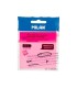 Bloc de notas adhesivas quita y pon milan 76x76 mm removible plastico translucido rosa fluor 50 hojas