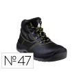 Botas deltaplus de seguridad piel crupon pigmentada suela pu bi-densidad color negro talla 47