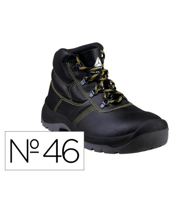 Botas deltaplus de seguridad piel crupon pigmentada suela pu bi densidad color negro talla 46