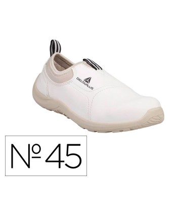 Zapatos de seguridad deltaplus microfibra pu suela pu mono densidad color blanco talla 45