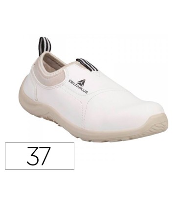 Zapatos de seguridad deltaplus microfibra pu suela pu mono densidad color blanco talla 37