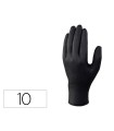 Guantes de nitrilo deltaplus no empolvado desechable talla 10 color negro caja de 100 unidades