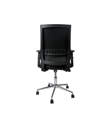 Silla giratoria q connect respaldo medio de similpiel regulable en altura 980100x630x625 mm color negro