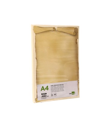 Papel pergamino liderpapel din a4 diploma 180 g m2 paquete de 50 hojas