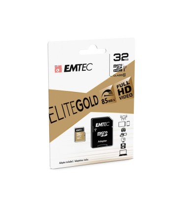 Memoria sd micro emtec class 10 gold con adaptador 32 gb